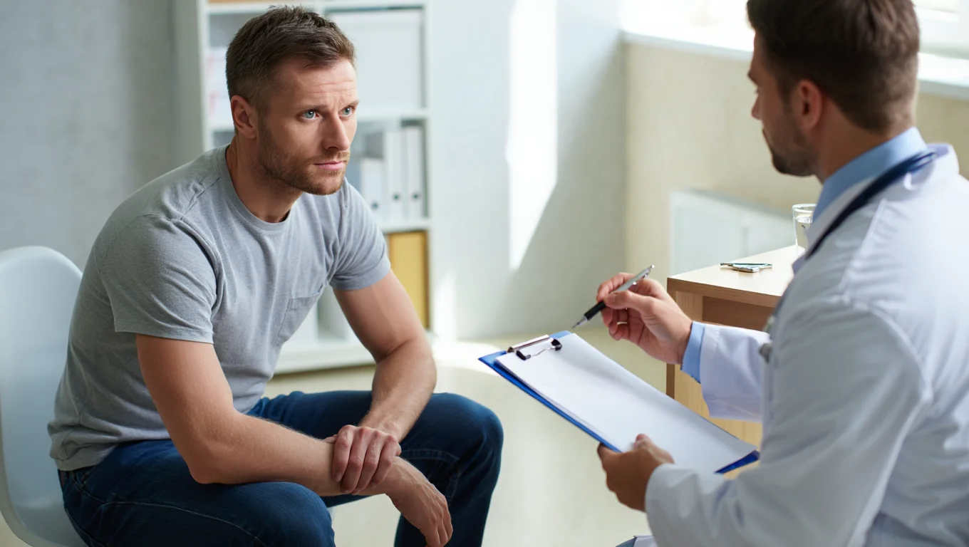 Мужчина на приеме у врача